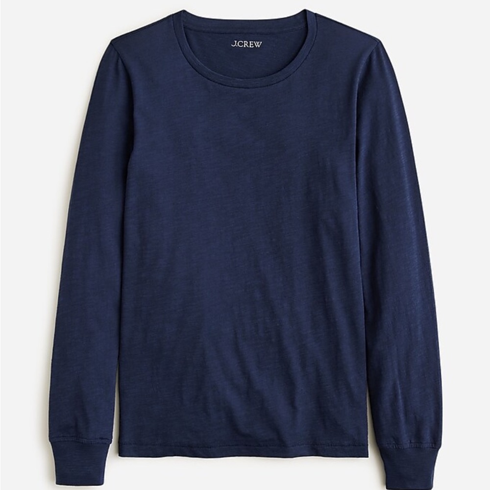 J.Crew Vintage Cotton long Sleeve Crew Neck Shirt